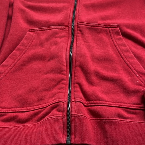 Womens Nike sz Xs red hoodie w logo on front zip up - Picture 5 of 5